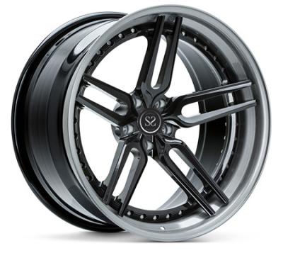 China 18 Inch 24 Inch 3 Piece Forged Wheels Deep Lip Concave for sale