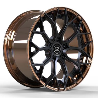 China Audi RS6 5x112 Bronze Black 2 PC Forged Alloy Rims 19 20 21 And 22 Inches for sale