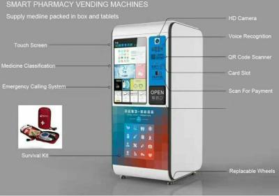 China 24 horas de máquina expendedora sana de la farmacia con el elevador/el refrigerador en venta
