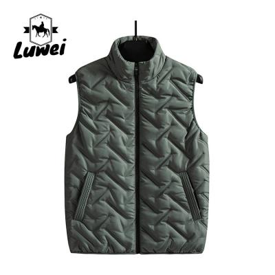 China Breathable Padded Cold Weather Vest Down Puffer Utility Windproof Men Winter Vest for sale
