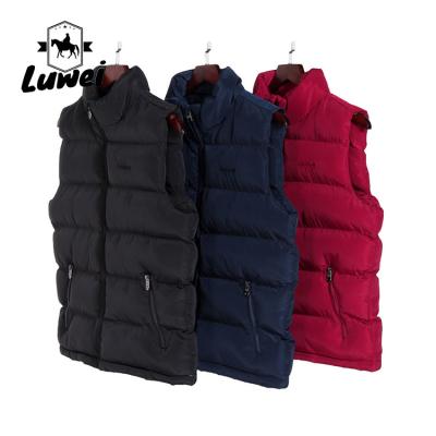 China Lightweight Cold Weather Vest Utility Cotton Polyester Sleeveless Puffer Vest for sale