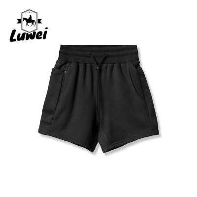 China Solid Color Gym Workout Shorts Cotton Men Outdoor Running Plain Jogger Shorts for sale