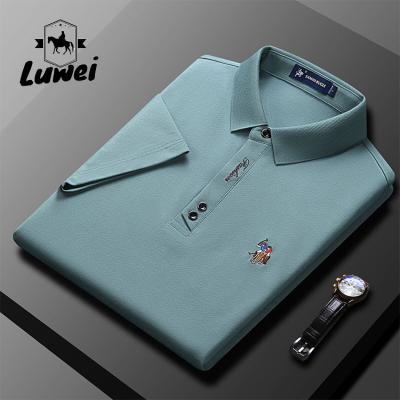 China Sublimated Cotton Polo T Shirts Men Knitted Sport Blank Fabric Shirts for sale