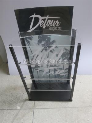 China Freestanding Acrylic Locking Sunglass Display Case Transparent Color Promotional for sale
