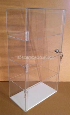 China 3-Layer Acrylic Cosmetic Display Stand Makeup Store Display Unit With Lock for sale