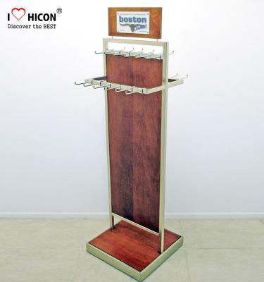 China Custom Graphic 2-way POP Merchandising Displays Metal Hook Hanging Belt Display Rack for sale