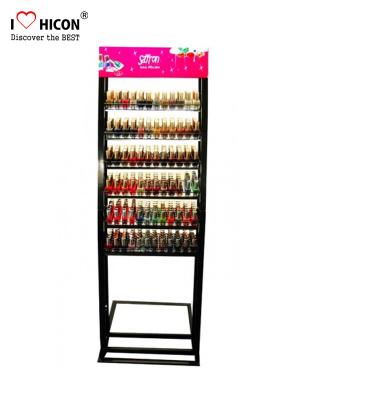 China Floorstand Metal Cosmetic Display Stand ,  Makeup Nail Polish Display Stand for sale