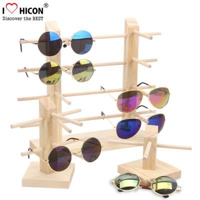China Countertop Colorful Waterproof Acrylic / Wood Sunglasses Display Rack for sale