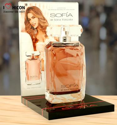 China Nice Fragrance Countertop Cosmetic Display Stand Acrylic Perfume Bottle Display Stands for sale