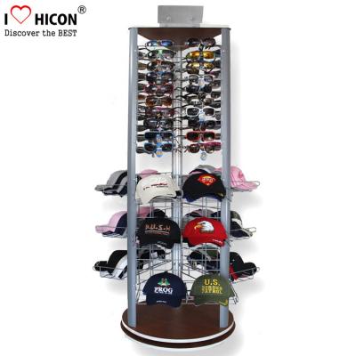 China Fashion Store Rotating Outdoor Sports Product Display Stands / Racks Wood Base for sale