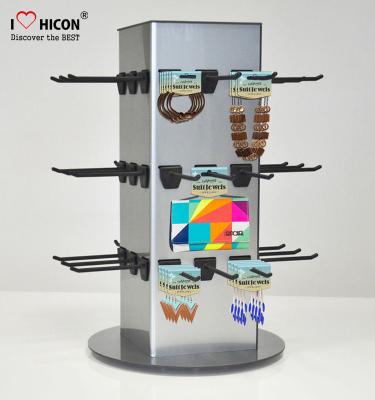 China Counter Top Accessories Display Stand Metal 4 - Way Hanging Jewelry Display Fixtures for sale