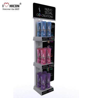 China Cosmetic Marketing Display Fixture Free Standing Shampoo Display Stands for sale