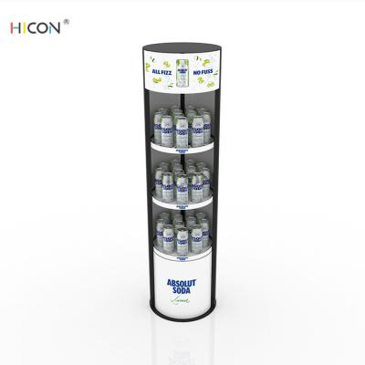 China 3-Tiers White Graphics Beverage Kiosk Displays Shelf Design for sale
