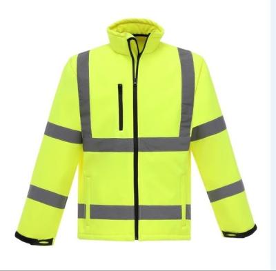 China Waterproof Reflective Safety Jackets Mesh Lining With Stand Up Collar for sale