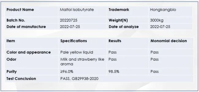 CAS 65416-14-0 Maltol Isobutyrate 2-Methyl-4-Oxo-4h-Pyran-3-Yl Isobutyrate