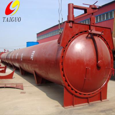 China High Temperature Steam Curing Concrete Autoclave PLC Control Customized Size for sale