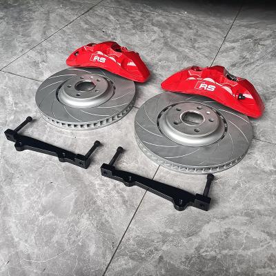 China Audi A5 Upgrade Car Brake Caliper Kit 6 Big Pot Red Color Monoblock Calper for sale