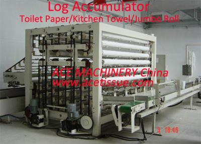 中国 Automatic Industrial Roll Log Accumulator For Hand Roll Tissue Diameter 250mm 販売のため