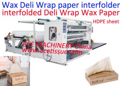 China Deli Wrap Wax Paper Interfolder Machine V Fold / Z Fold 10