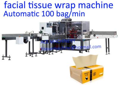 China PLC Control 100 Bag / Min CE Tissue Paper Packing Machine for sale