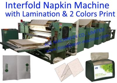 China 3500mm 2 Colors Printing Interfold Dispenser Napkin Tissue Paper Machine for sale