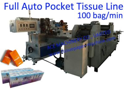 China Single Lanes Hanky Pocket Tissue Paper Machine for sale