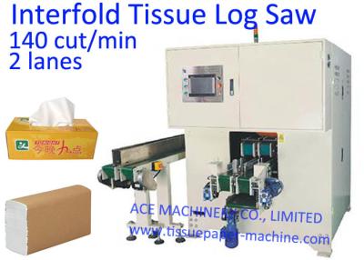 China 2 Channels Facial Tissue Paper Log Saw Machine for sale