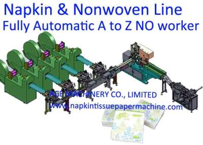 China 500 Sheet / Min 240x240mm  Napkin Production Line for sale