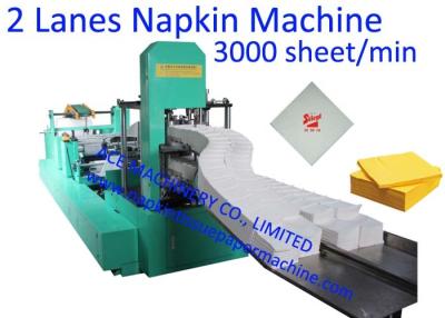 China 300x300mm1/8 que dobla la máquina de la fabricación de papel de la servilleta de 2 cubiertas en venta