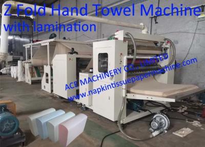 China Máquina automática de la toalla de papel de doblez de Z con la máquina de la toalla de mano del plegamiento de la laminación Z con la laminación en venta