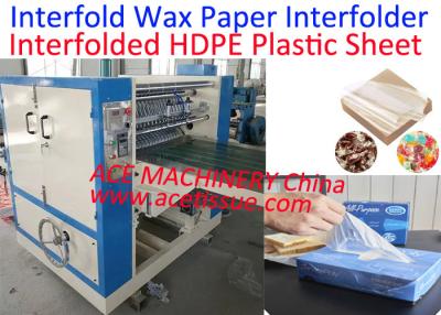 China Automatic Interfolded HDPE Plastic Sheet Interfolding Machine For Bakery Tissue for sale