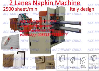 China Máquina de lenço de papel de dobramento de gravação pneumática do guardanapo 240x240mm1/4 à venda