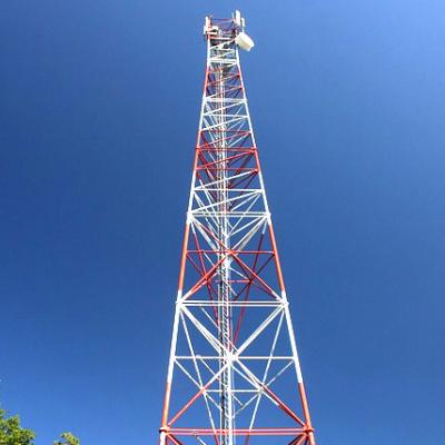 China Galvanized Steel Microwave Radio Tower 30m High Mast for sale