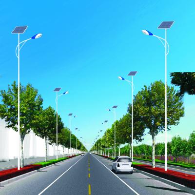 China Mild Steel Solar LED Street Light Lamp Post Galvanised Light Pole for sale