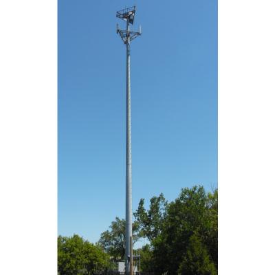 China Mobile Network Cell Phone Monopole Tower Hot Dip Galvanization for sale