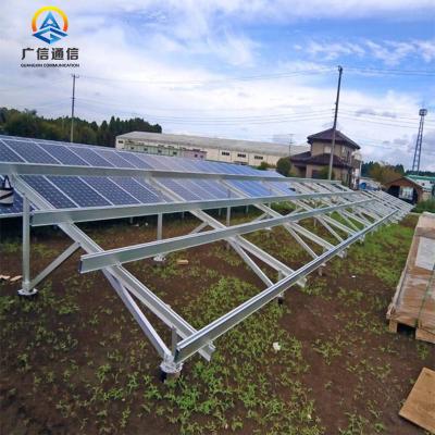 China 3 Meters Solar Panel Support Structure Ground Set Screw Bracket Waterproof Solar Mounting System for sale