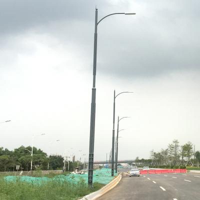 China Q345 Galvanised Street Light Pole 35m Height Highway Lighting Pole for sale