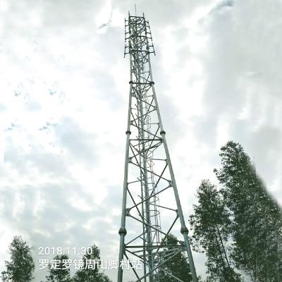 China Self Supporting Galvanized Transmission Lattice Tower 3 Legged For 5G Macrocell for sale