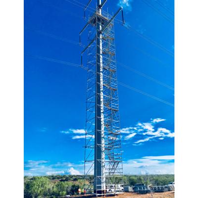 China torre de aço da transmissão de energia da eletricidade de 60m multifuncional para a estrada à venda