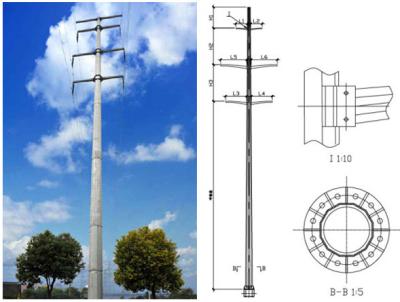 China Self Supporting Galvanized Electric Transmission Tower 30m Distribution for sale