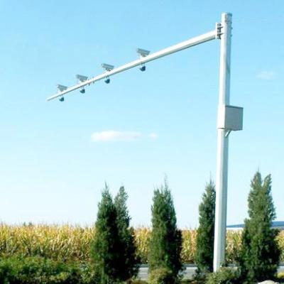China Q345 Traffic Security Camera Mast 8m Steel Street Lighting Poles for sale