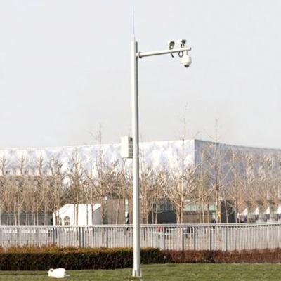 China Single Arm CCTV Camera Mounting Pole Hot Dip Galvanised 4m Cctv Pole for sale