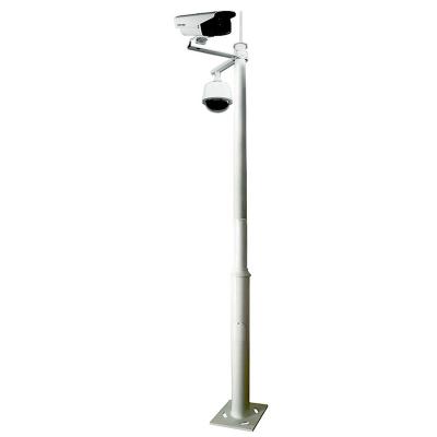 China 6m 20m Galvanized Steel Outdoor Security Camera Pole Low Carbon for sale