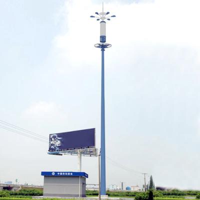 China Large Field Lighting High Mast Tower 50m Galvanized Steel Q235 Q355 for sale