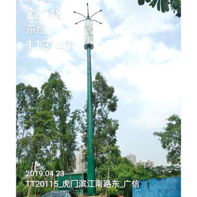 China Alto metros monopolar de acero galvanizado de la torre ligera del palo 30 para la comunicación 5g en venta
