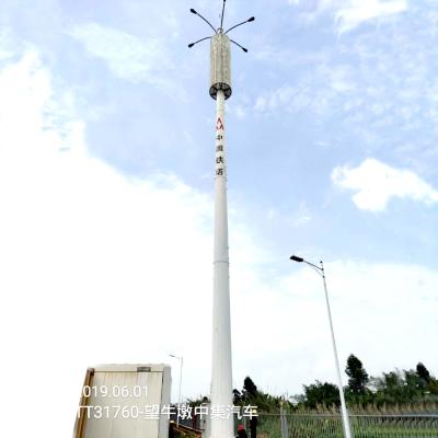 China corrosivo Monopole alto ajardinando de 15 medidores da torre clara do mastro de 35m anti à venda