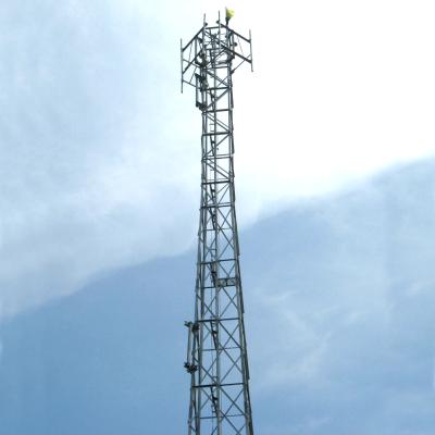 China 50m Free Standing Galvanized Iron Steel Mobile Tower 5G Antenna Station Mast for sale