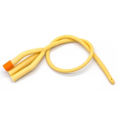 China 400mm Silicone Coated Catheter 3 Lumen Urinary 3-Way Standard Latex Foley Catheter for sale