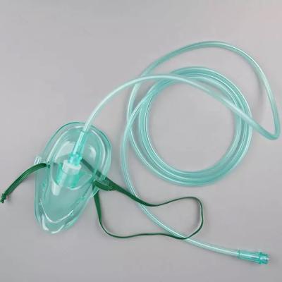 中国 使い捨て可能な緊急の医学の酸素マスク医学ポリ塩化ビニールの酸素マスク 販売のため