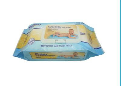 China 50gsm Alcohol Free Baby Wipes / Fragrance Free Wet Wipes for sale